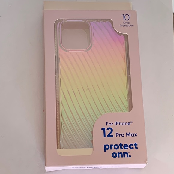 iPhone 12 Pro Max rainbow iridescent phone case - Picture 1 of 3